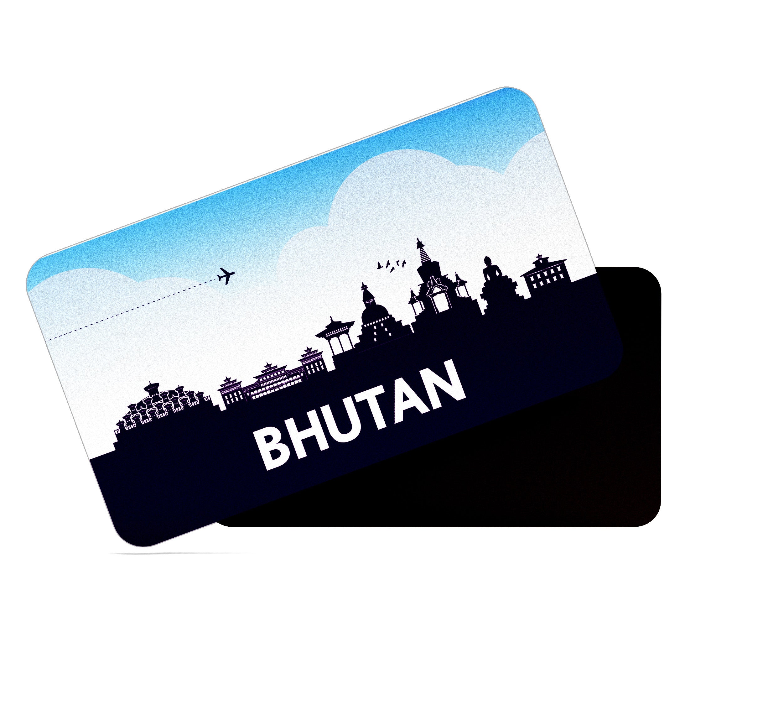 dhcrafts Rectangular Fridge Magnet Purple Bhutan Design Pack of 1 (8.6cm x 5.4cm)